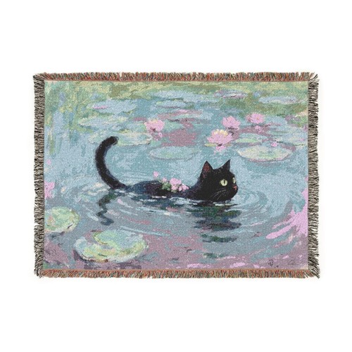 Aquatic black cat 52by37 - black,