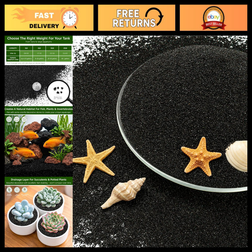 Black aquarium sand 0 8mm - black,
