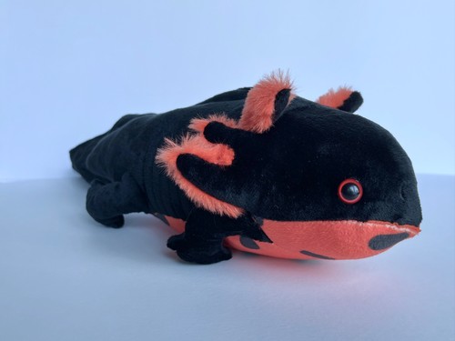 Black orange axolotl - black,