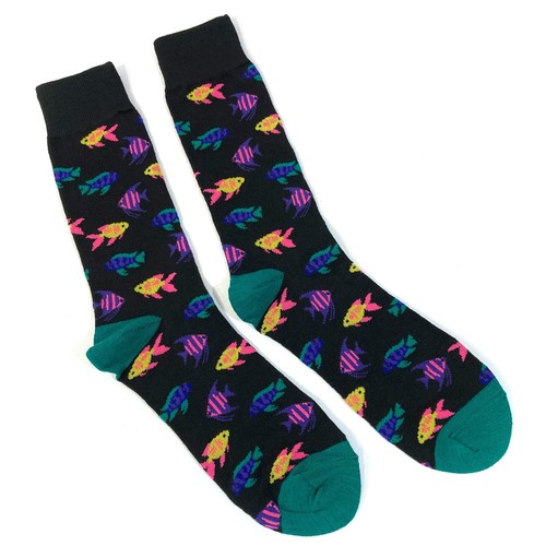 Colorful fish socks - colorful,